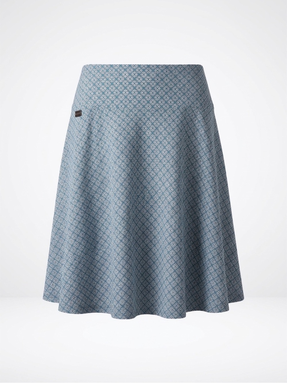 LISETTE Blue Geometric A-Line Skirt